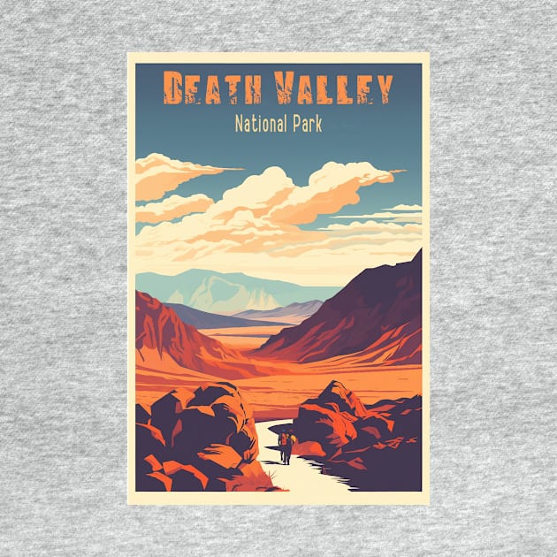 Death Valley National Park Vintage Travel  Poster by GreenMary Design